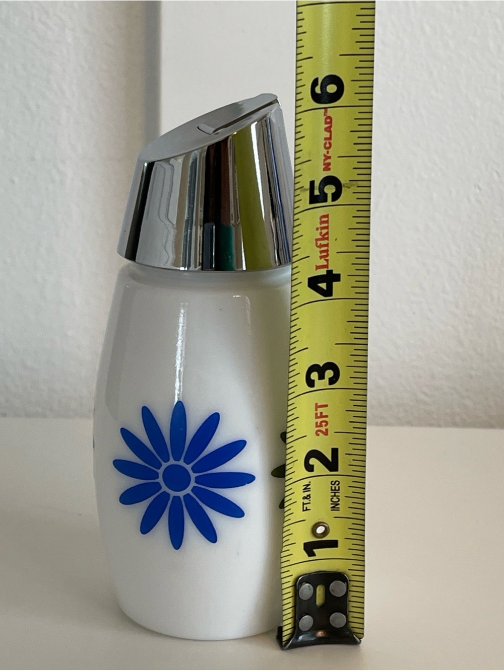 Vintage Westinghouse Gemco Sugar Creamer Dispenser Shaker Green Blue Daisies - Picture 10 of 10